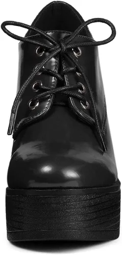Miniatura 3 de Allegra K Botines de tacón alto y grueso para mujer