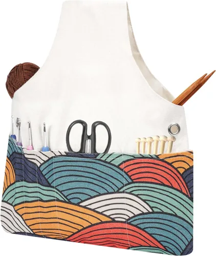 Miniatura 17 de TOGETRUE Bolsa de Hilo, Bolsa Tote de Ganchillo y Tejido, Organizador de Bolsa de Almacenamiento de Hilo Ligera, Bolsas Tote de Hilo para Ganchillo