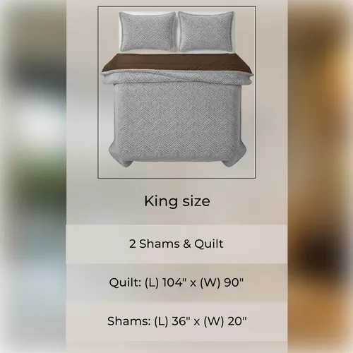 Miniatura 7 de Lavish Home Juego de edredón tamaño King, manta de piel sintética de 3 piezas estilo visón y 2 fundas de almohada, acogedor juego de ropa de cama