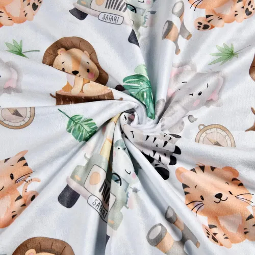 Miniatura 2 de Manta de bebé súper suave de minky, manta de animales lindos con respaldo punteado para recién nacidos, guardería, cochecito que recibe ropa de cama