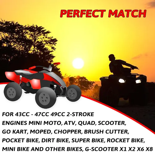 Miniatura 6 de Junta de carburador de 47cc 49cc 2 tiempos MTA1 MTA2 Mini Kids Pit Pocket Quad Dirt Bike ATV Racing Super Bike Parts