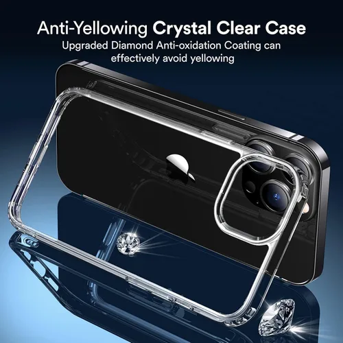 Miniatura 3 de Funda transparente compatible con iPhone 13 Pro Max 2021 - Funda protectora transparente sin amarillamiento a prueba de golpes, delgada