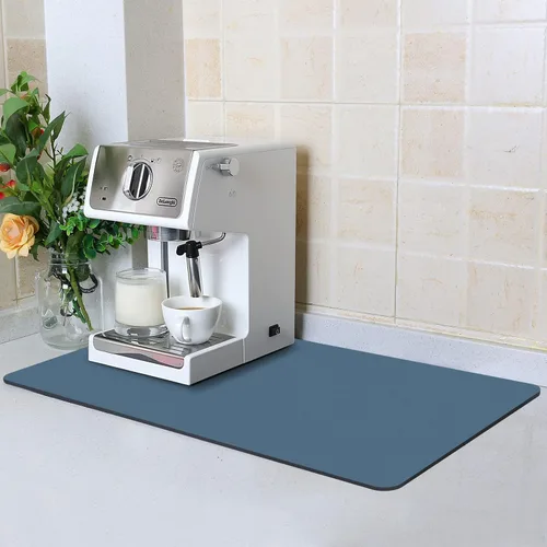 Miniatura 18 de ZLR Tapete de barra de café para encimeras (12 x 16 pulgadas, pequeña), tapete para secar platos absorbente que oculta las manchas para máquinas