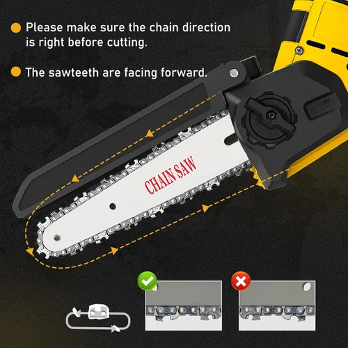 Miniatura 7 de Sierra de pértiga inalámbrica de 6 pulgadas para batería Dewalt 20V Max (sin batería), motosierra eléctrica sin escobillas con pértiga de extensión