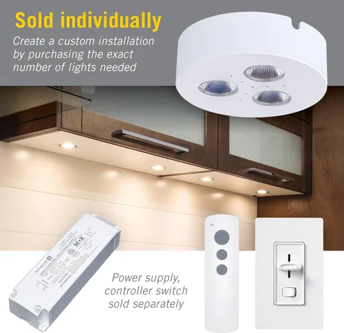 Miniatura 5 de Armacost Lighting TriVue 223310 - Luz de disco LED regulable, color blanco brillante (4000 K) con acabado de aluminio plateado