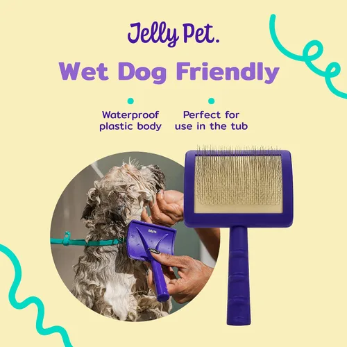 Miniatura 7 de Jelly Pet Cepillo universal deslizante para perros, cepillo de aseo para perros, elimina enredos y pelaje muerto, Tuffer Than Tangles Maltese