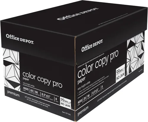 Miniatura 3 de Office Depot Papel de copia a color, 8 1/2in. x 11in., 28 Lb, Resma de 500 hojas, caja de 8 resmas, 727641