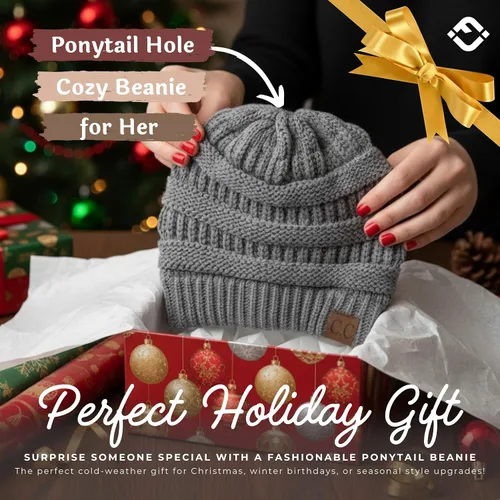 Miniatura 120 de Funky Junque - Gorro para mujer con ranura para cola de caballo