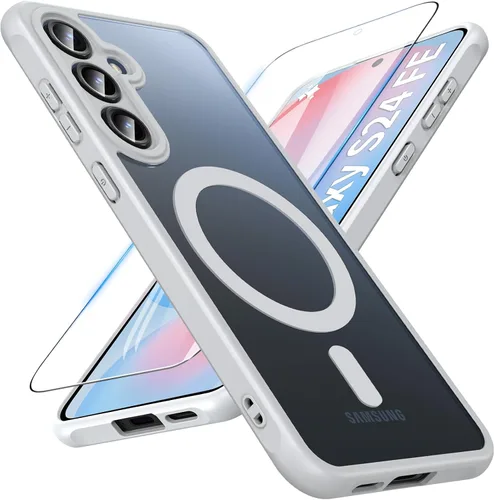 Miniatura 28 de OWKEY Funda magnética para Samsung Galaxy S23 de 6.1 pulgadas, para Magsafe con protector de pantalla, protección de grado militar, a prueba