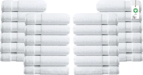 Miniatura 71 de Toallas 100% algodón orgánico de 22.93 oz/m² de felpa al tacto de secado rápido, paquete de 12 toallas de lavado de algodón orgánico, certificado