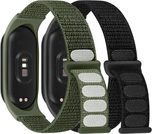 TumpCez Solo Loop - Correa de nailon compatible con Xiaomi Mi Band 6 5 4 3/Amazfit Band 5 correas, suave ajustable y colorida correa deportiva de