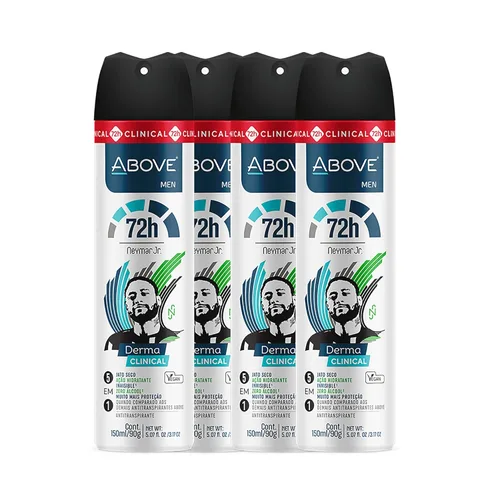 Miniatura 24 de ABOVE 72 Hours Derma Clinical Desodorante antitranspirante, Neymar Jr Mujeres, 3.17 oz – Desodorante para hombres – Notas de mandarina, cacao