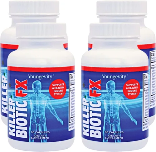 Miniatura 8 de Youngevity Killer Biotic FX - Apoyo al sistema inmunológico Propóleos de abeja, hongos y calostro Apoyo natural para la inmunidad 60 cápsulas