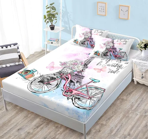 Miniatura 21 de HOSIMA Juego de ropa de cama de 3 piezas para niños, color negro, tamaño individual, sábana bajera ajustable de ajolote de dibujos animados, vida
