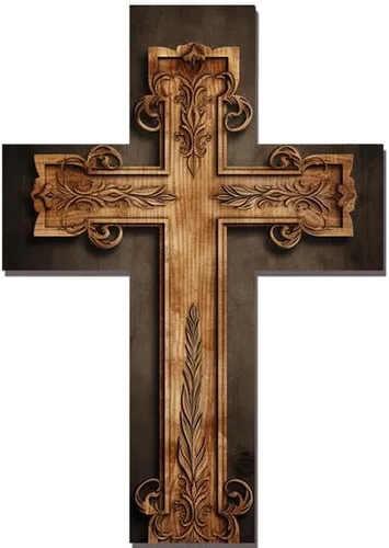 Miniatura 14 de JIBEVEYYI -Cruz de madera, decoración de pared cruzada, cruces decorativas para la pared, cruz religiosa decoración del hogar, cruz de pared