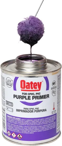 Miniatura 2 de Oatey 30246 4 oz. Cemento transparente de PVC regular y 4 oz. NSF Purple Primer Handy Pack