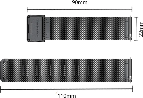 Miniatura 3 de Correa de reloj para Galaxy Watch de 1.81 pulgadas/Galaxy Watch 3 de 1.77 pulgadas, Gear S3 Frontier/Classic Band, correa de reloj de malla de acero