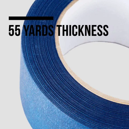 Miniatura 7 de Lichamp 10 cintas azules para pintores de 1 pulgada, paquete múltiple de cinta adhesiva azul, 1 pulgada x 55 yardas x 10 rollos (550 yardas en total)