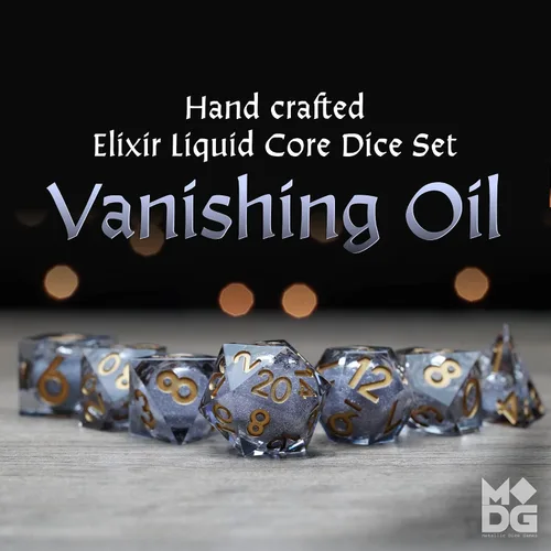 Miniatura 2 de FanRoll de Metallic Dice Games Vanishing Oil Elixir Liquid Core DND Juego de dados para juego de rol para Calabozos y Dragones
