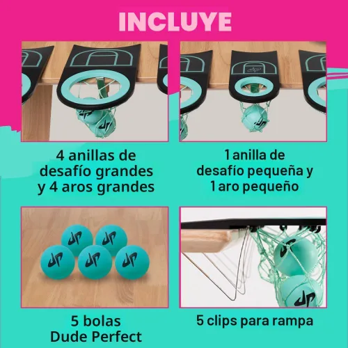 Miniatura 7 de Dude Perfect Sticky Tic Tac Toe y juego de rollos de mesa Juegos para interiores y exteriores, diversión perfecta para noches de juegos familiares