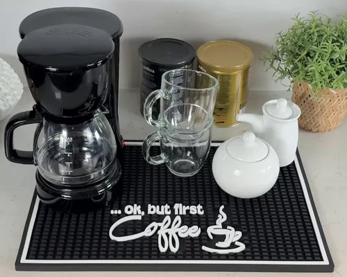 Miniatura 8 de Tapete de barra de café para encimera, tapete grande de barista de 18 x 12 pulgadas, tapete de café, decoración de cocina y accesorios para barra