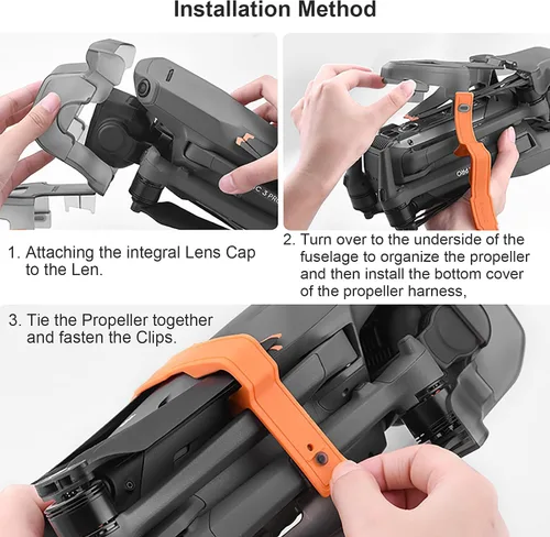 Miniatura 6 de Soporte de hélice y protector de cardán para DJI Mavic 3 Pro/Mavic 3 Pro Cine Drone Accesorios Hélices Correa Cubierta de lente