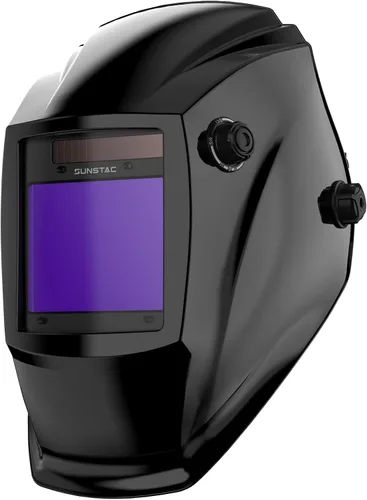 Miniatura 12 de Sunstac 1/1/1/1 Casco de soldadura con claridad óptica, color real, oscurecimiento automático, con sombra ancha 4/9-13 para soldadura STICK, MIG