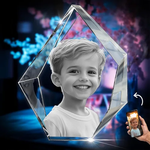 3D innovation Foto de cristal 3D, regalos conmemorativos personalizados para mamá, papá, esposa, hombres, mascotas, detalle de cristal grabado con