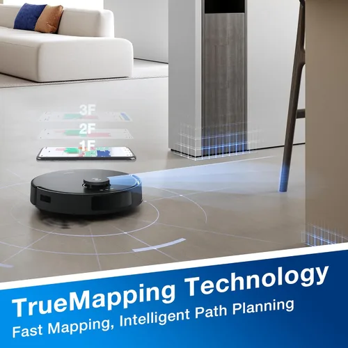 Miniatura 7 de ECOVACS DEEBOT N20 Plus Robot Aspirador y Fregona, con Estación de Vaciado Automático Sin Bolsa, Succión Potente de 8000Pa, Tecnología Anti-Enredos
