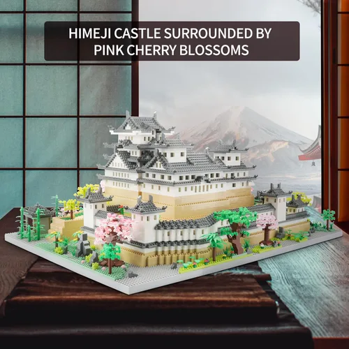 Miniatura 2 de Juego de micro bloques de construcción del castillo Himeji de Japón, colección de monumentos de arquitectura, 10080 piezas, regalo coleccionable