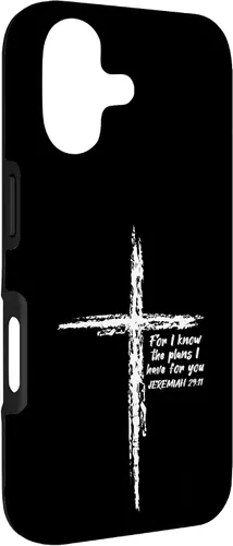 Miniatura 3 de Cross I Know The Plans Verse Bible Jesus God - Funda de regalo cristiana para iPhone 17
