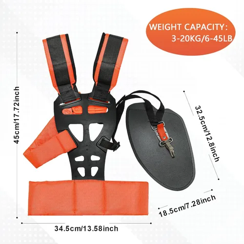 Miniatura 2 de VIABRICO Correa de Hombro Acolchada Universal Ajustable para Recortadora, Arnés para Desbrozadora, Arnés para Cortadoras de Maleza de Nailon