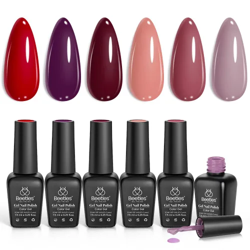 Miniatura 8 de Beetles - Esmalte de uñas de gel pastel, 6 colores, esmalte de gel macarrón, rosa claro, azul, verde, amarillo, morado, uñas suaves para todas