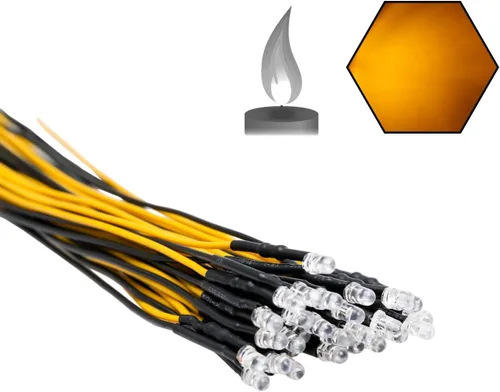 Miniatura 48 de 30 piezas de luces LED UV de 12 voltios, 3 mm, diodo emisor precableado, 20 cm, DC 12 V, lente transparente, luz LED ultravioleta, pequeñas lámparas