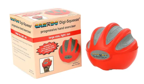 Miniatura 6 de CanDo 10-1995 Digi-squeeze Ejercitador para manos, Grande, M, Verde: Medio, 1