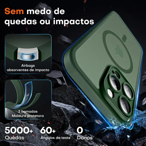 Miniatura 727 de TOCOL Funda para iPhone 11, compatible con Magsafe, protección completa de cámara, imanes integrados, protección contra caídas, funda translúcida