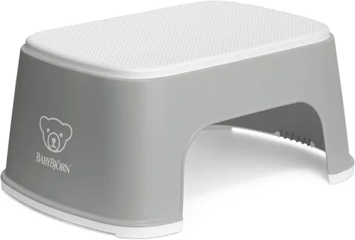 BabyBjörn Taburete, gris/blanco