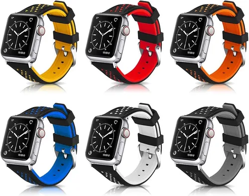 Miniatura 7 de Compatible con correas de Apple Watch de 1.614 in/1.575 in/1.496 in 1.929 in/1.772 in/1.732 in/1.654 in, correa de silicona de repuesto para iWatch