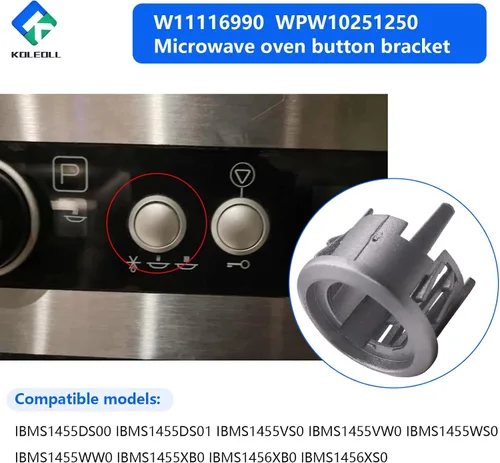 Miniatura 5 de W11116990 W10251250 4545956 AP6245903 PS12114309 EAP12114309 Soporte de botón de microondas para microondas IBMS1455DS00 IBMS1455DS01 IBMS1455VS01 34