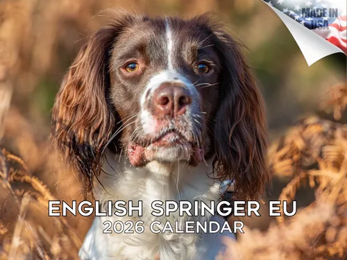 Miniatura 121 de Calendario 2025 2026 de cachorros Cocker Spaniel - Calendario mensual de pared de raza de perro - 12" x 24" abierto - Papel grueso sin sangrado