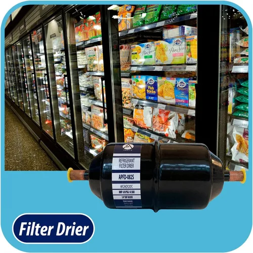 Miniatura 9 de Appli Parts APFD-082S 1/4 pulg. Filtro Secador de Línea Líquida Refrigerante AC para Refrigeración HVAC 082S ODF Conexión por Soldadura Universal