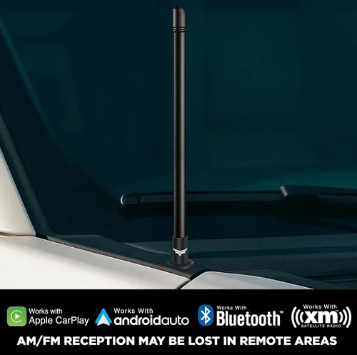 Miniatura 5 de EcoAuto Antena Universal Corta Stubby para Camión de 12" — Accesorios para Camión para Ford, Dodge, GMC, Chevy, Jeep (2007+) - Antirrobo con Negro