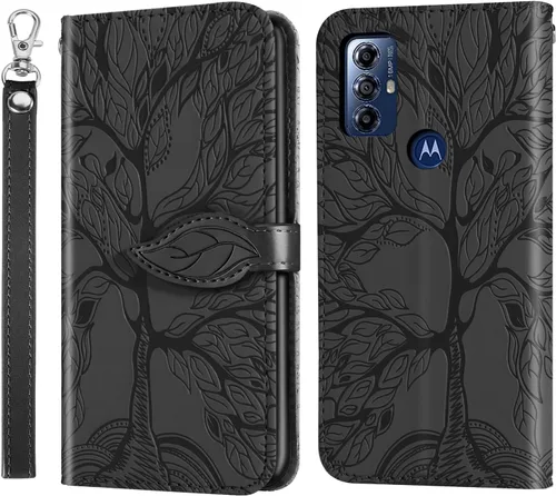Miniatura 10 de Funda tipo cartera con tapa para Motorola Moto G Stylus 5G 2023, piel sintética, oro rosa, tarjetero y cierre magnético, función atril