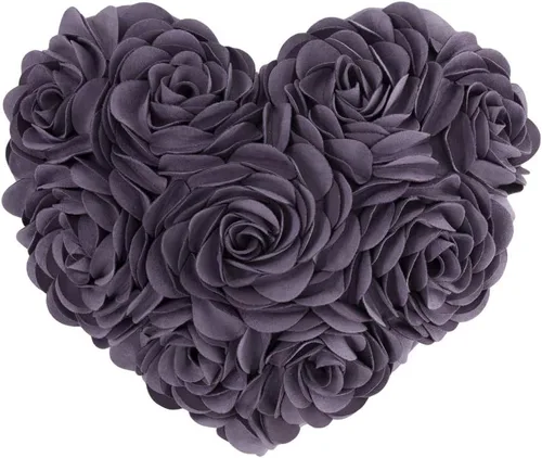 Miniatura 19 de JWH - Funda de cojín para el día de San Valentín con forma de corazón y diseño estético de flores en 3D, funda de cojín de terciopelo, decoración