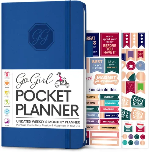 Miniatura 16 de GoGirl Agenda y organizador para mujer – Agenda semanal de bolsillo, diario de objetivos y agenda para gestión del tiempo y productividad. Sin fecha