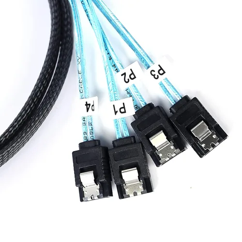 Miniatura 5 de ADCAUDX Cable SATA-III de 3.3 ft, 4 unidades/set-SATA-6Gbps HDD-SDD de cable de datos de repuesto para servidor Bitcoin Computadora SSD HDD CD DVD