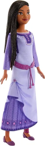 Miniatura 3 de Mattel Disney Wish Toys, Asha of Rosas - Muñeca de moda posable con pelo natural, ropa extraíble, zapatos y accesorios