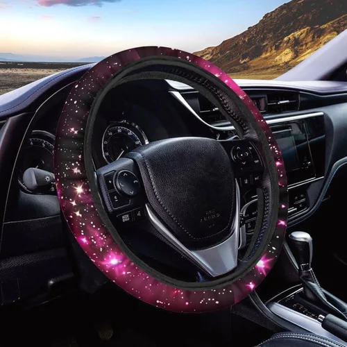 Miniatura 28 de AFPANQZ - Fundas para volante con diseño de nebulosa y galaxia, 14-15 pulgadas, ajuste universal, para la mayoría de los coches, sedanes, SUV