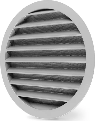 Miniatura 9 de calimaero® WSGB Rejilla de Ventilación de Aire de Metal Redondo Negro de 5 Pulgadas con Persiana Plana y Malla Antimoscas Compatible Solo