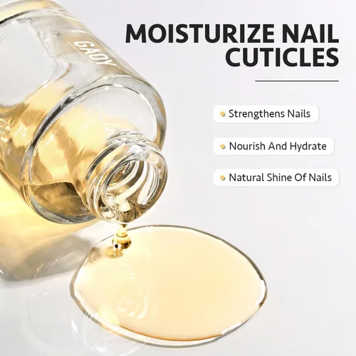 Miniatura 3 de Kit de Cuidado de Cutículas GAOY - Aceite de Cutículas y Removedor de Cutículas, 20ml 2 Piezas Nutre y Suaviza la Cutícula, Promueve el Crecimiento